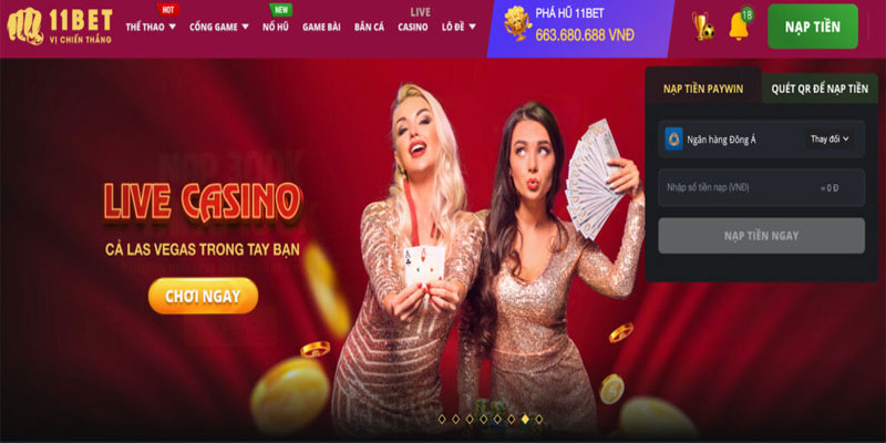 Cách thực hiện cá cược online tại casino 11bet